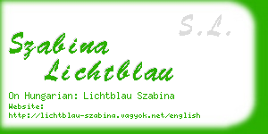 szabina lichtblau business card